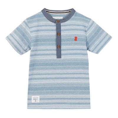 J by Jasper Conran Boys' blue striped granddad shirt